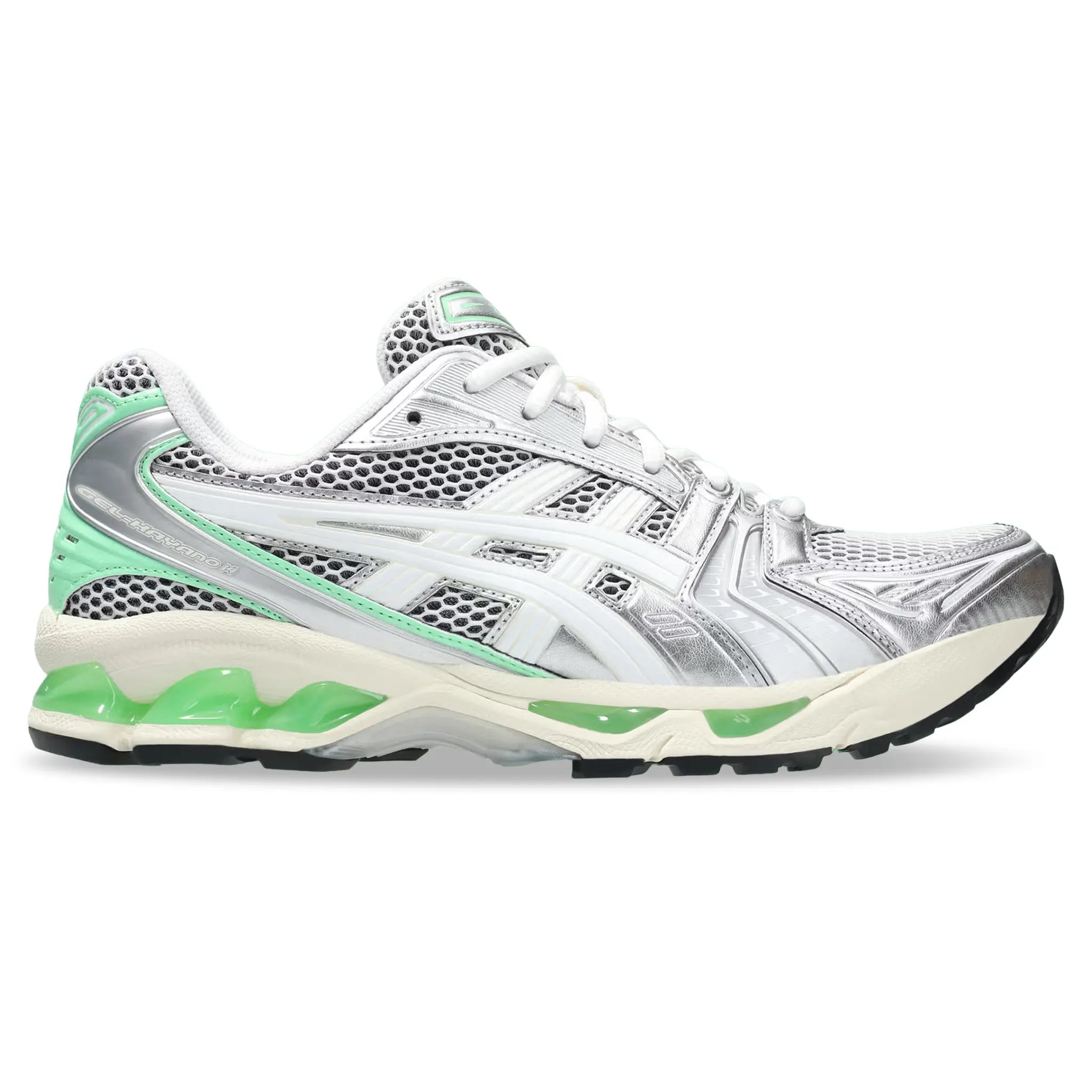 Side View of ASICS Gel-Kayano 14 Silver Lime 1203A740-102